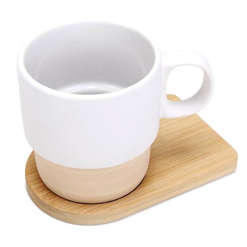 MUG SUBLIMACION APILABLE CON BASE DE BAMBU