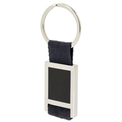 LLAVERO METALICO NYLON BL