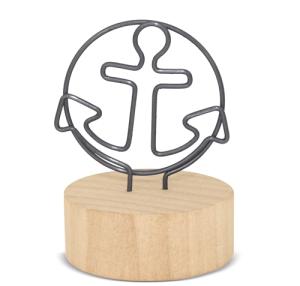 MEMO CLIP CON BASE DE MADERA "ANCORA"