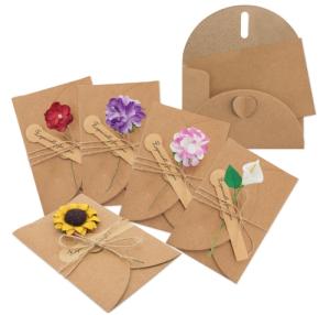 TARJETAS VINTAGE FLORES SECAS (PACK DE 10)