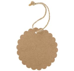 ETIQUETA KRAFT FESTONEADA "BETSY" (1 PACK 100 UD)