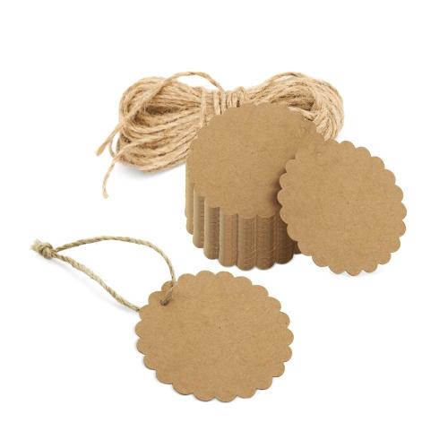 ETIQUETA KRAFT FESTONEADA "BETSY" (1 PACK 100 UD)