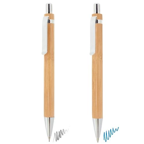 SET BOLIGRAFO Y PORTAMINAS BAMBU "BOMBAT"