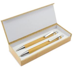 SET BOLIGRAFO Y PORTAMINAS BAMBU "BOMBAT"