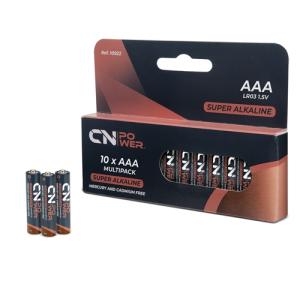 PACK DE PILAS ALCALINA R03-AAA "CN POWER" (10 UD.)