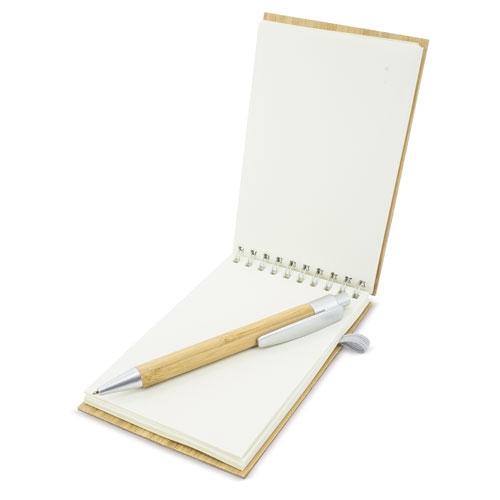 BLOC BAMBU CON BOLIGRAFO NATURE