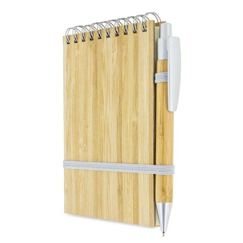 BLOC BAMBU CON BOLIGRAFO NATURE