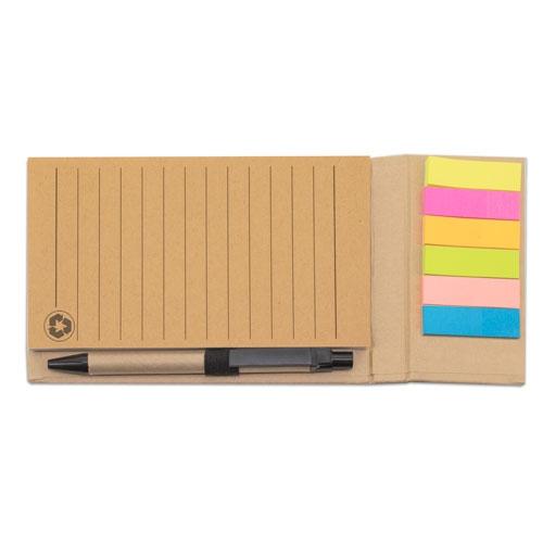 LIBRETA MARCADOR CON BOLIGRAFO DE SOBREMESA "ECOLIFE"